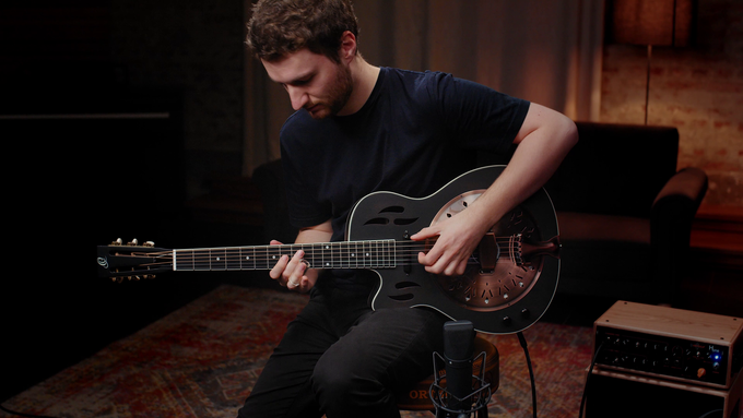 Resonator Guitar Mahogany Distressed Satin Black video