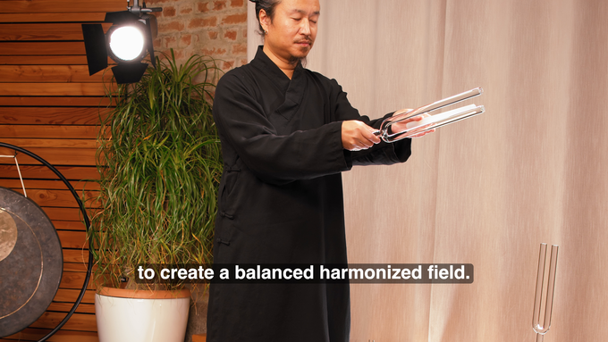 2-piece TCM Crystal Tuning Fork Yin & Yang Set video